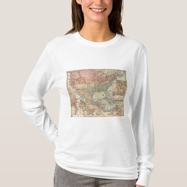 Coltons järnväg och militära karta t shirt (Framsida)