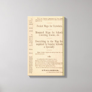 Coltons kör- och hjulande Karta i USA 3 Canvastryck