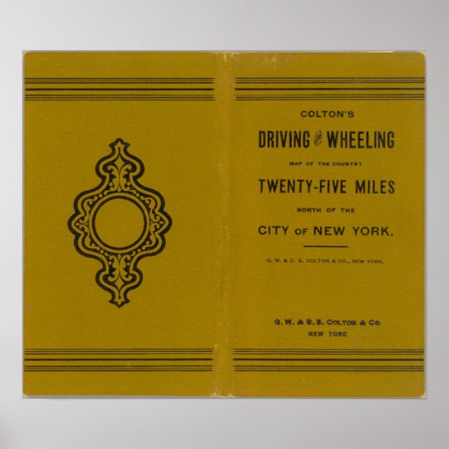 Coltons kör- och hjulande Karta i USA 3 Poster (Framsidan)