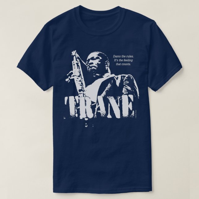 Coltrane Jazz Wisdom Saxophonist Musician (1färg) T Shirt (Design framsida)