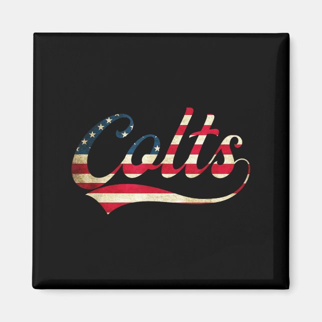 Colts Vintage Retro Män Kvinnor  Magnet (Framsidan)