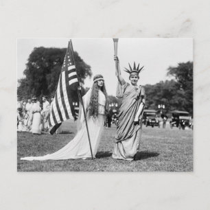 Columbia and Dam Liberty, 1919 Vykort