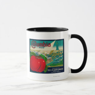 Columbia Apple låda LabelYakima, WA Mugg
