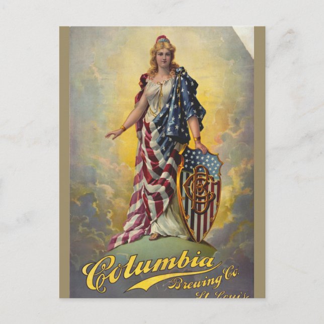 Columbia Brewing Co. Poster Vykort (Framsida)