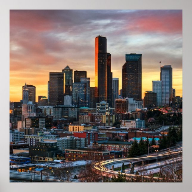 Columbia center och i Seattle, Seattle Poster (Framsidan)