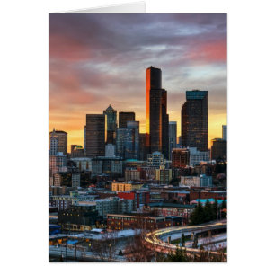 Columbia centrerar och i stadens centrum Seattle, Hälsningskort