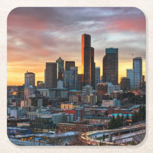 Columbia centrerar och i stadens centrum Seattle, Underlägg Papper Kvadrat