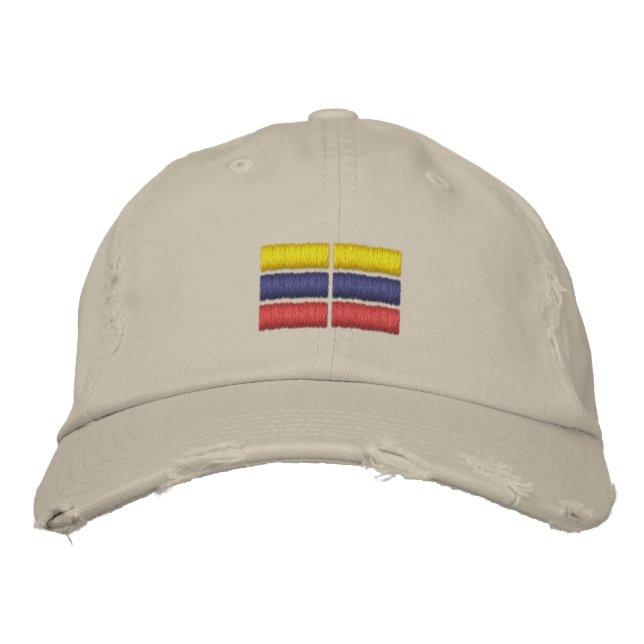 Columbia Flagga Broderad Basebollmössa Keps (Framsida)