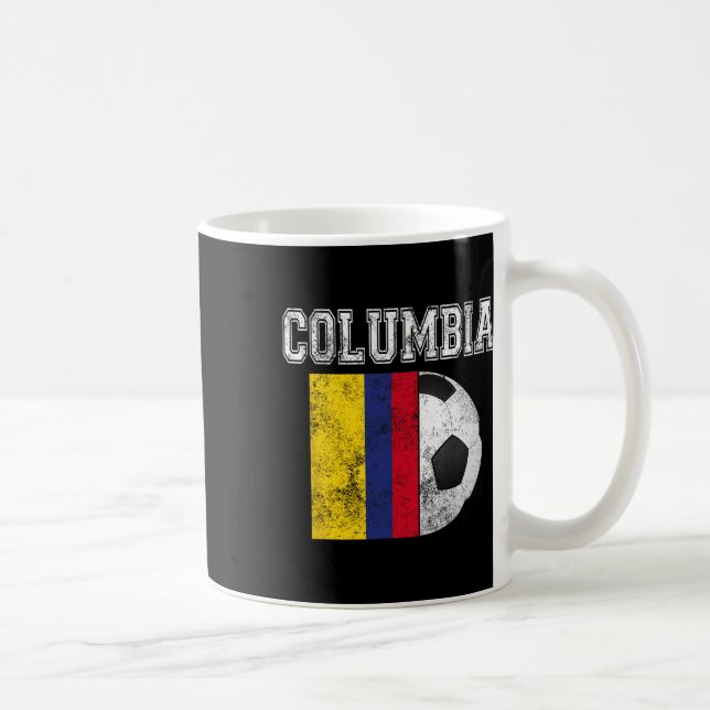 Columbia Flagga - Fotboll Futbol Fotboll  Kaffemugg (Höger)