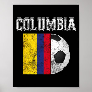 Columbia Flagga - Fotboll Futbol Fotboll Poster