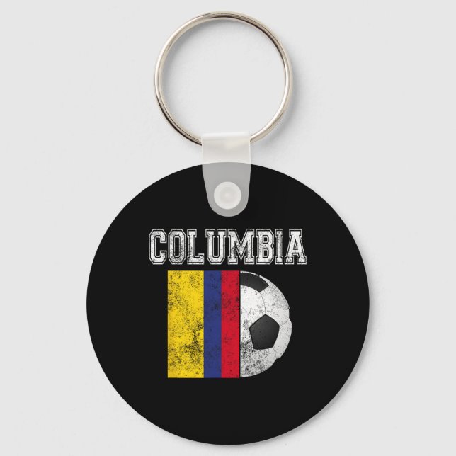 Columbia Flagga - Fotboll Futsal Fotboll Nyckelring (Framsida)
