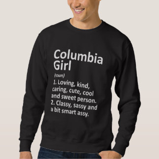 Columbia Girl Ky Kentucky Funny City Roots Lång Ärmad Tröja