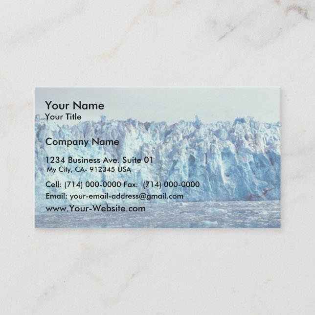 Columbia glaciär visitkort (Framsida)