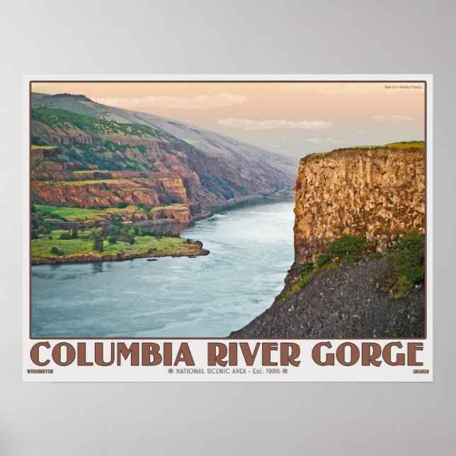 Columbia Gorge - Rowena Plateau W.jpg Poster (Framsidan)