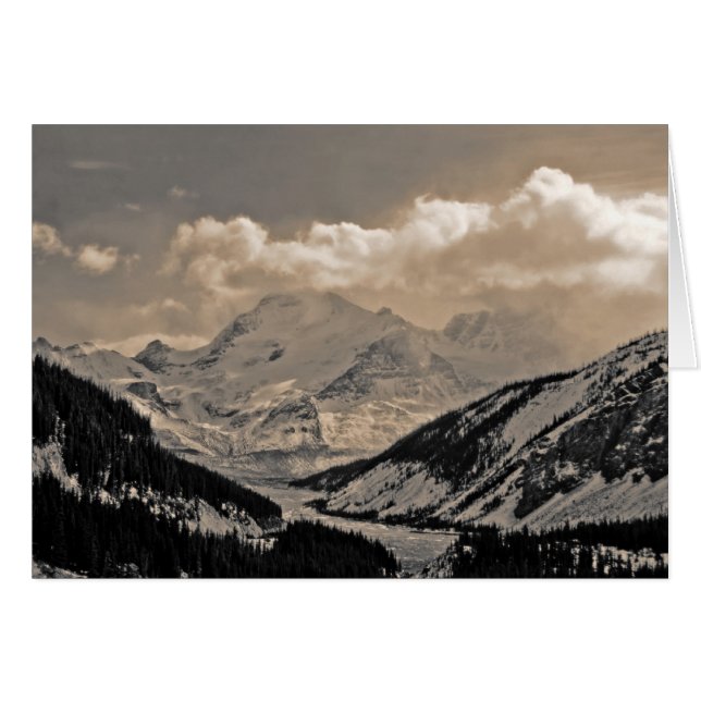 Columbia Icefields Hälsningskort (Framsidan Horizontal)