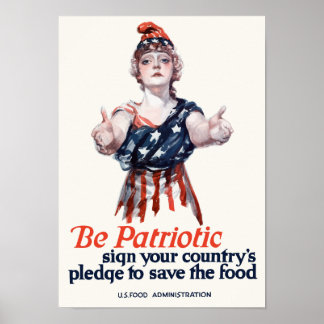 Columbia Inbjudan You to Spara Food - WWI Poster