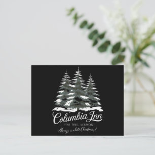 Columbia Inn Gräs Träd Vermont A White jul Helg Vykort