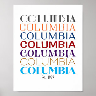 Columbia-Logotyp, årtionden (projektionsyta) Poster
