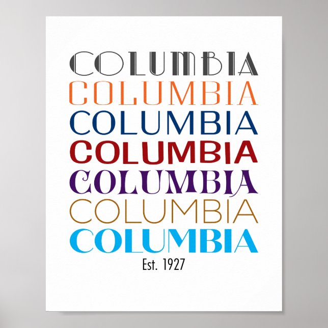 Columbia-Logotyp, årtionden (projektionsyta) Poster (Framsidan)