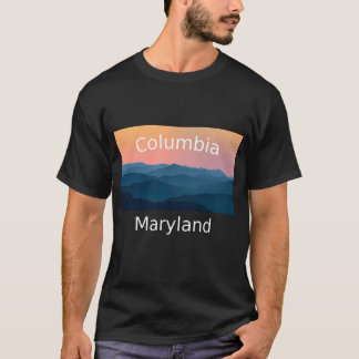 Columbia Maryland Mountain sunset hometown T Shirt
