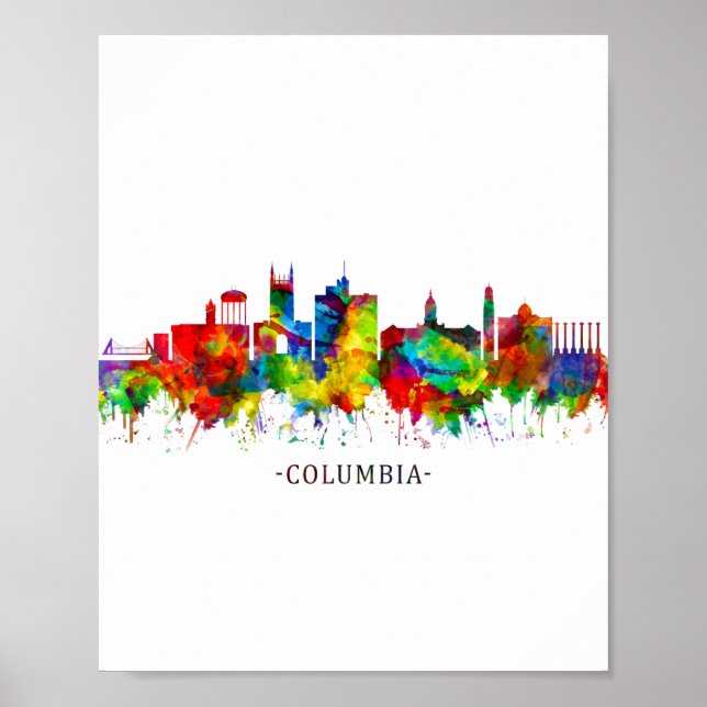 Columbia Missouri Skyline Poster (Framsidan)