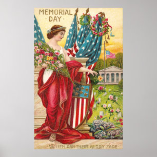 Columbia observerar minnesdagenvintage poster