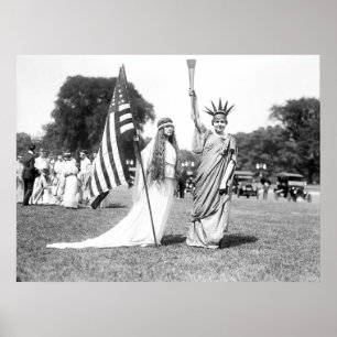 Columbia och Dam Liberty: 1919 Poster