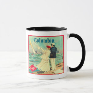 Columbia orange etikett mugg