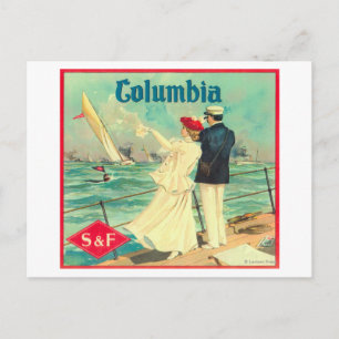 Columbia Orange Label Vykort