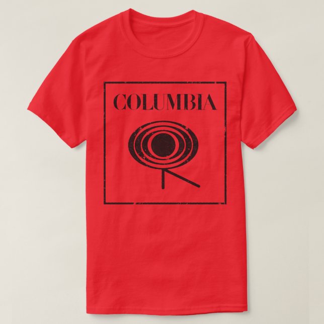 Columbia Records 80s-etiketter T Shirt (Design framsida)