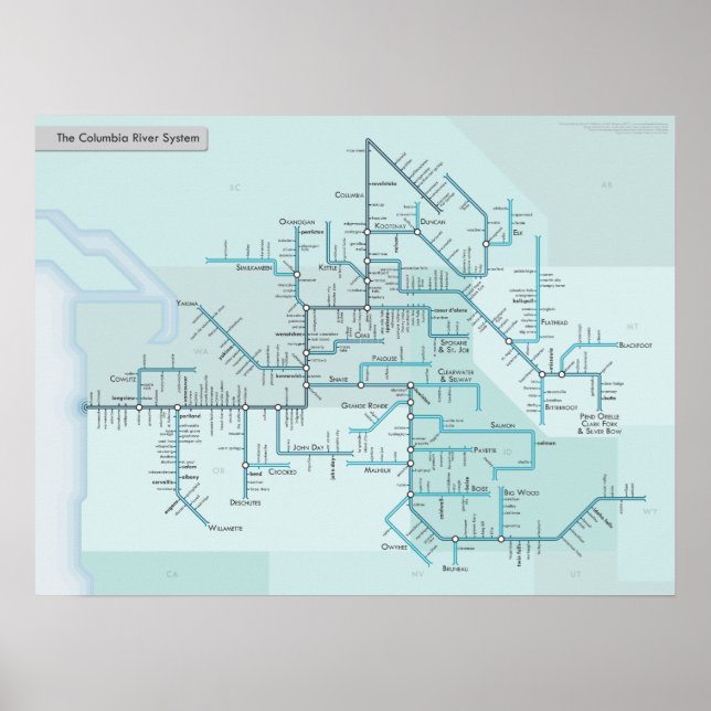 Columbia River 18 tum x 24 tum Poster (Framsidan)