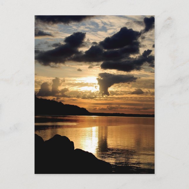 Columbia River Amber Glow of Twilight Postcard Vykort (Framsida)