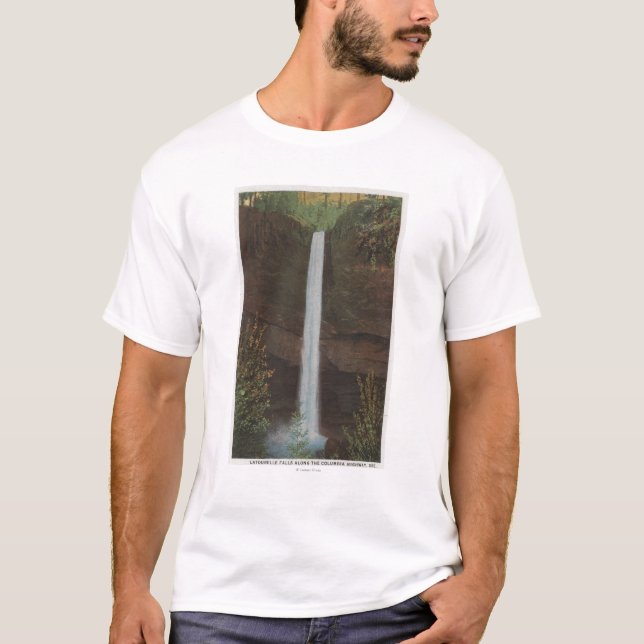 Columbia River, ELLER - Latourelle nedgångar Tee Shirt (Framsida)