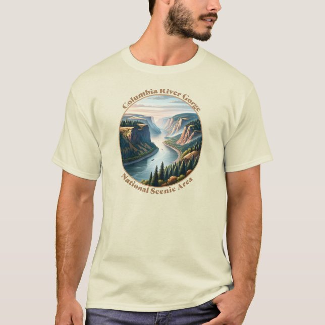 Columbia River Gorge National Scenia Area T Shirt (Framsida)