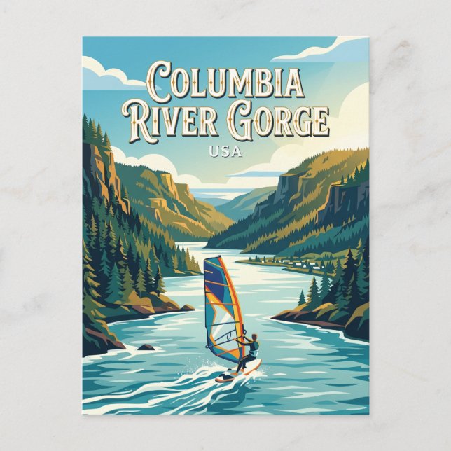 Columbia River Gorge USA Vykort (Framsida)