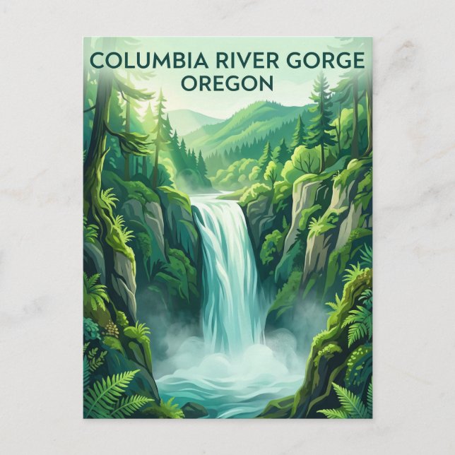 Columbia River Gorge USA Vykort (Framsida)