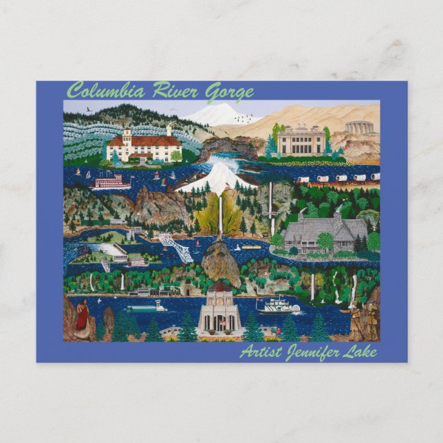 Columbia River Gorge Vykort (Framsida)