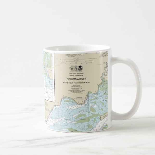 Columbia River Nautical Chart 18521 Kaffemugg (Höger)