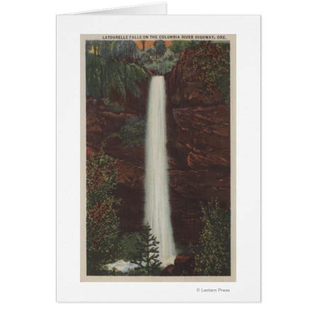 Columbia River, OR - Latourelle Falls View #1 Hälsningskort (Framsidan)