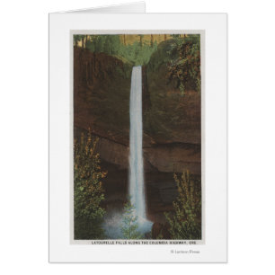 Columbia River, OR - Latourelle Falls View #3 Hälsningskort