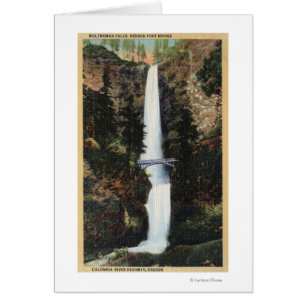 Columbia River, OR - Multnomah Falls och Benson Hälsningskort