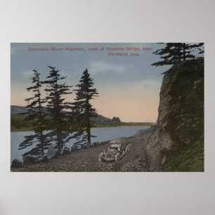 Columbia River Oregon - huvudvägväster av Oneont Poster