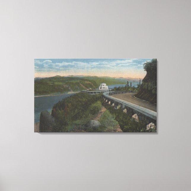 Columbia River, Oregon - Vista House Canvastryck (Framsida)