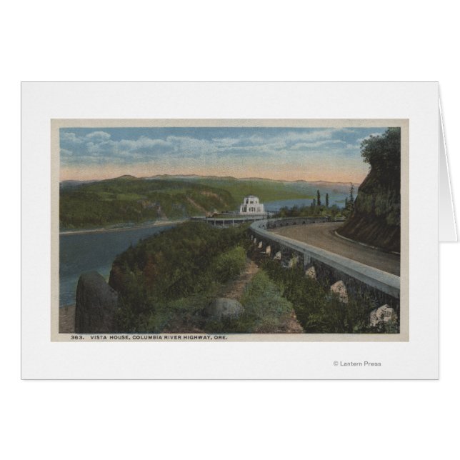 Columbia River, Oregon - Vista House Hälsningskort (Framsidan Horizontal)