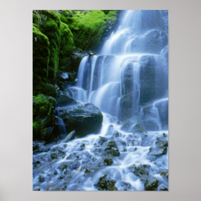 Columbia River Waterfall Bra Photo Poster (Framsidan)