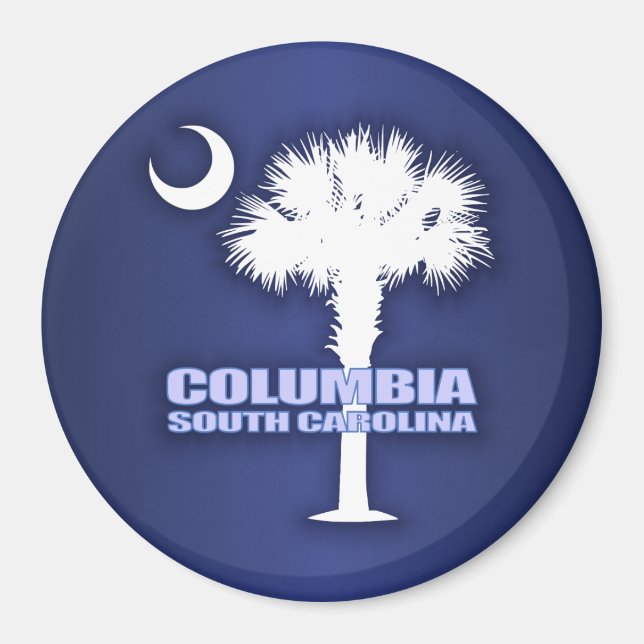 Columbia SC (Palmetto & Crescent) Magnet (Framsidan)