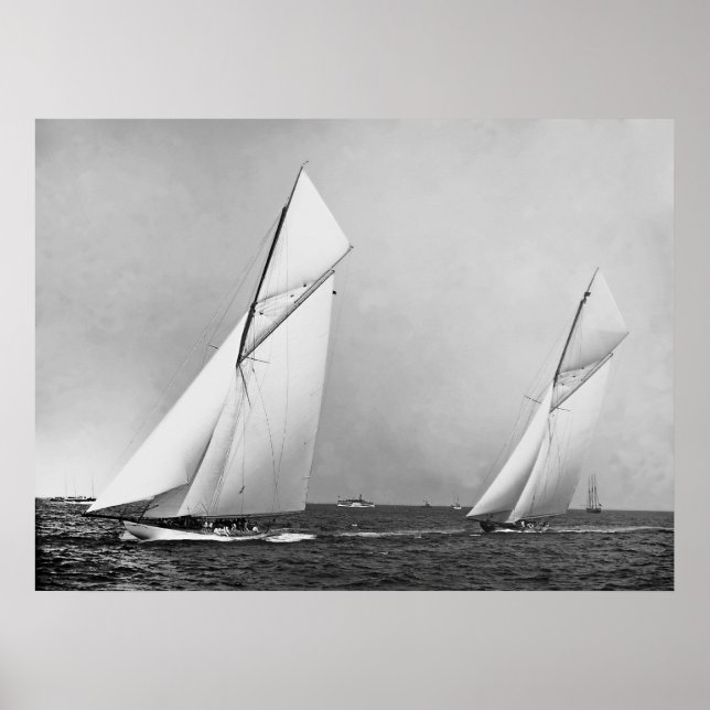 Columbia & Shamrock 1898 Poster (Framsidan)