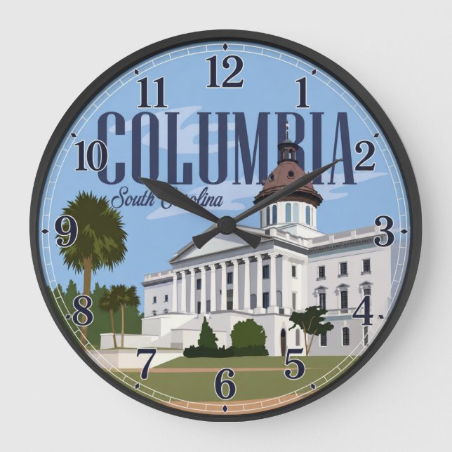 Columbia South Carolina Capitol Stor Klocka (Framsida)