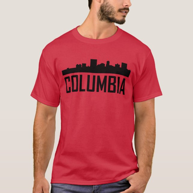 Columbia South Carolina City Skyline friends T Shirt (Framsida)