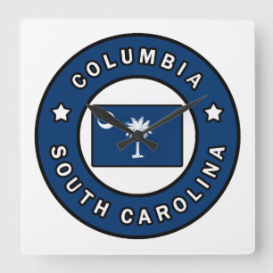 Columbia South Carolina Fyrkantig Klocka